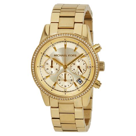 michael kors ritz gold|Michael Kors Ritz chronograph.